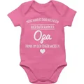 Shirtracer Shirtbody Opa um den Finger wickeln Sprüche Baby rosa 6/12 Monate