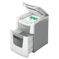 Leitz IQ Autofeed Small Office Aktenvernichter, 100 Blatt Papierstapel schreddern, Zeit sparen mit automatischem Einzug, Mikroschnitt P5, 34L Abfallbehälter, Leiser Betrieb für Büro, 80120000