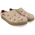 Haflinger Grizzly Cuoricini Pantoffel beige 37 EU