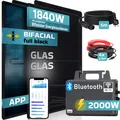 SUNNIVA® Balkonkraftwerk 1840W/2000W Solaranlage TSUN BIFAZIAL FULLBLACK