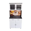 HTI-Line Küchenbuffet Blanca Küchenschrank Hochschrank Bistro Grau Weiß