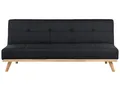 Schlafsofa Polsterbezug in Schwarz modernes Sofa mit Schlaffunktion Couch Froya