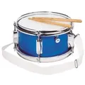 Gollnest & Kiesel Spielzeug-Musikinstrument Spielmannszugtrommel mit Snare 2 Drumsticks Tragegurt 14015, (3 tlg), Variabel einstellbare Tonlage, verstellbarer Umhängegurt blau