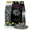 Dermawax Heißwachs Waxing Perlen zur professionellen Haarentfernung- Augenbraue, Gesicht, Achseln, Arme, Rücken, Brust, Bikini und Intimbereich Waxing (0,5 kg, Black Silver)