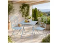 HTI-Living Garten-Essgruppe Tischgruppe Solea Blau, (Set, 3-tlg., 1 Gartentisch, 2 Gartenstühle)