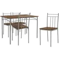 Ml-Design Esstisch, Haselnuss, Metall, 4-Sitzer, Rechteckig,Rechteckig, 70x82.5x110 cm, Esszimmer, Bänke, Tisch- & Eckbankgruppen