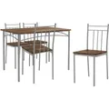 Ml-design - Esstisch Mit 4 Stühlen, Vintage, Essgruppe Set 5-tlg Für 4 Personen, Holz, Esszimmerstühle Mit Metallbeinen, Küchentisch Set, Esszimmergarnitur, Sitzgruppe Für Esszimmer Wohnzimmer Küche