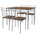 5 tlg. Essgruppe Tischgruppe Küche Sitzgruppe Esszimmertisch 110 cm mit 4 Stühle