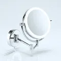 Libaro LED Kosmetikspiegel Modena Vergrößerungsspiegel (5x / 10x) 360° Schminkspiegel mit Wandmontage und Dimmerfunktion