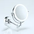 Libaro LED Kosmetikspiegel Modena – 360° Wand-Schminkspiegel mit Dimmer, Tageslicht-LEDs & 5x/10x Vergrößerung für perfektes Make-up