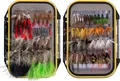 Fliegenfischen Fliegen Set mit 72 Stk. Trocken- und Nassfliegen