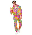 Widmann S.r.l. Kostüm Party Trainingsanzug 'Hippie Groovy' für Erwachsen
