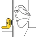 PE-Urinal-Absaugesiphon Abgang waagerecht, Ø 50mm