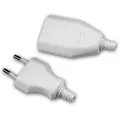 Set Europa-Kupplung & Stecker, weiß, 250V/2,5A