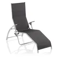 Kettler Tampa Bäderliege Saunaliege 1710-9400 Silber / Charcoal