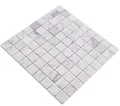 Mosani Bodenfliese Natursteinmosaik Marmor weiss carrara