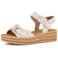 Gabor Keilsandalette, Sommerschuh, Riemchensandale mit praktischen Klettverschlüssen beige 40 EU (6,5 UK)
