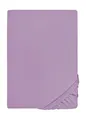 biberna 0077144 Spannbetttuch Feinjersey (Matratzenhöhe max. 22 cm), gekämmte Baumwolle, superweich 1x 140x200 cm > 160x200 cm viola