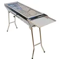 OLYMP Schaschlikgrill, Extra Langer Mangal mit 90cm Edelstahl Grill Garten Standgrill, mit Klappbeinen, Holzkohlegrill BBQ