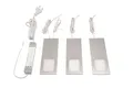 L&S Unterbauleuchte Küche LED Schrankbeleuchtung 3 Stück Neutralweiß Touch-Dimmfunktion aluminiumfarben 3er Set, 5995449
