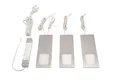 L&S Unterschrankleuchte Anbauleuchte PLANAR 3er Set Neutralweiß Aluminiumoptik
