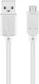 Goobay 96190 USB 2.0 Hi-Speed Kabel, Weiß, 0.15 m - USB 2.0-Stecker (Typ A) > USB 2.0-Micro-Stecker (Typ B)