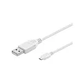 Goobay 96190 USB A auf Micro USB B Kabel 0,15m / Handykabel 480 Mbits / Ladekabel USB 2.0 zu Micro USB Type B Stecker Adapterkabel / Kupferleiter / Weiß / 0,15 Meter