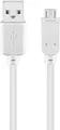 Goobay 96190 USB 2.0 Hi-Speed Kabel, Weiß, 0.15 m - USB 2.0-Stecker (Typ A) > US