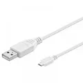 USB 2.0 Hi-Speed Kabel A Stecker  Micro B Stecker weiß - Länge: 0,15 m
