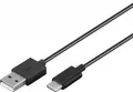 2,00 m USB-C 2.0 Hi-Speed Kabel USB-Stecker Typ A > USB-C Schwarz 13088