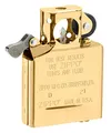 Zippo Einsatz für Sturmfeuerzeuge - Gold - Insert für Pfeifen - Nachfüllbar mit Feuerzeugbenzin - Passt in alle klassischen Zippo-Gehäuse