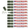 3000 Permanentmarker  olivgrün  10 Stifte  RundSpitze 1,53 mm  schnell trockn...