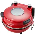 Schäfer Pizzamaker 32cm mit Zubehör Express Pizzaofen 1200W Keramiksteinplatte 360-400oC (rot) - Rot