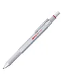 Rotring rOtring 6 3-in-1-Schreibgerät mit Kugelschreiber und Druckbleistift | Kugelschreiber mit 2 feinen Spitzen (schwarze und rote Tinte) | 1 Druckbleistift mit Spitze (,5-mm-Mine) | Silber