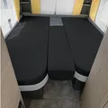 Erwin Müller Spannbettlaken 3er-Set für Wohnmobil oder Wohnwagen - Heckbett, anthrazit Größe 70x190 cm - 85x210 cm (2X) + 35x130-50x145 - Multi-Stretch Jersey