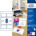 AVERY 200 Zweckform Visitenkarten C32028-25 hochglänzend weiß 240 g/qm
