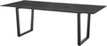 Diamond Garden Kufentisch OXFORD 220 x 100 cm, Edelstahl Dunkelgrau / HPL Granit Dunkel