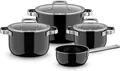 WMF Topf-Set Fusiontec Mineral Pro, Glas, Edelstahl (Set, 7-tlg), kratzfeste Oberfläche, wärmereduzierende Hohlgriffe, Made in Germany