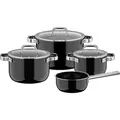WMF Fusiontec Mineral Pro Topf- und Pfannenset 4-teilig Schwarz