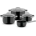 4er-Set schwarzes Fusiontec Mineral Pro WMF Kochgeschirr