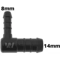 WamSter® L 90° Schlauchverbinder Pipe Connector reduziert 14mm 8mm Durchmesser