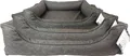 Ollesch Tierbett Lebon Hundebett Lino - Grau Größe: 100x75cm, Nylon, Größe: 100x75cm