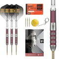 Target Darts Stephen Bunting 95K Dart-Set mit Swiss Point-Steelpoints, 18 g | K-Flex-Flights und -Schäfte, The Bullet“ Player-Edition-Darts aus 95% Wolfram, Goldfarbene DX-Ersatzpoints