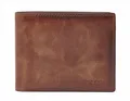 Fossil Geldbörse Bifold With Flip ID, aus echtem Rindsleder mit RFID-Blocker Schutz