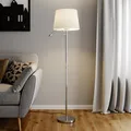 Stehlampe Benjiro Lindby, weiß / opal, für Wohn- / Esszimmer, Textil / Stoff / Seide, Modern, Stehlampe 9624027