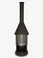 FIRESTAR Gartenkamin DN 650 Swing 3. Generation Edelstahl braun-metallic Grill