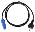 Pronomic Stage EUPP-1.5 Netzkabel - Kabel zur Stromversorgung - Für Aktiv-Lautsprecher und Scheinwerfer - Schuko-Stecker auf Powercon-kompatibler Stecker - Farbe: Schwarz - Länge: 1,5 m