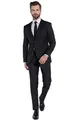 Steffen Klein Herren Designer Anzug - Slim Fit - Größe 56 - Zweiteiler Business Anzug - Schwarz