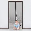 MYCARBON Fliegengitter Tür Magnet Insektenschutz Balkontür Fliegenvorhang 90x210cm Klebmontage ohne Bohren - Vorhang für Balkontür Wohnzimmer Schiebetür Terrassentür