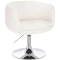 Svita Cocktailsessel, Weiß, Textil, Rund, 55x78x61 cm, Wohnzimmer, Sessel, Polstersessel